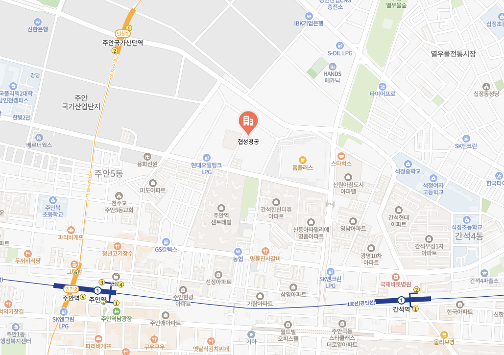 협성정공 위치 지도